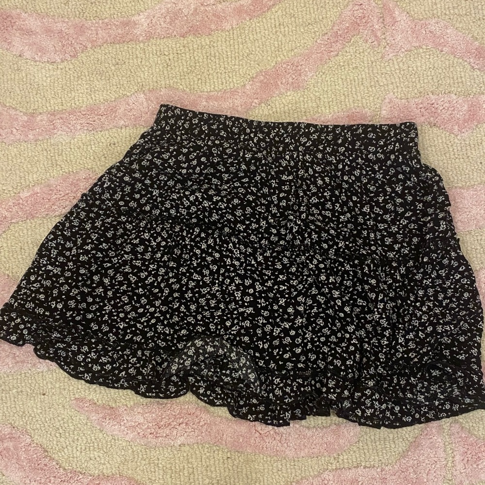 garage ruffle floral skirt